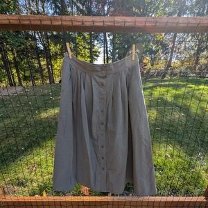 Vintage Olive Button Skirt